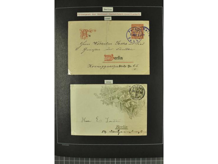 1790/1900 (ca.), ungewöhnliche 3bändige Sammlung, nach Orten aufgebaut, meist Vorphila und Privatpost mit einigen besseren Be