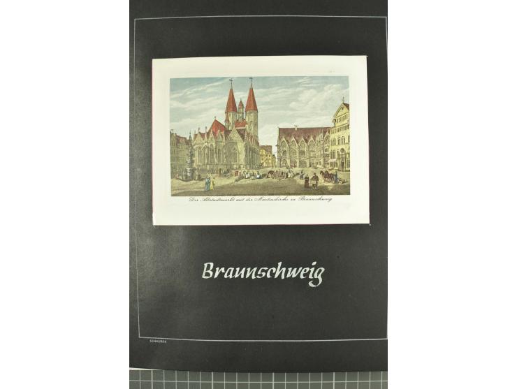 1790/1900 (ca.), ungewöhnliche 3bändige Sammlung, nach Orten aufgebaut, meist Vorphila und Privatpost mit einigen besseren Be