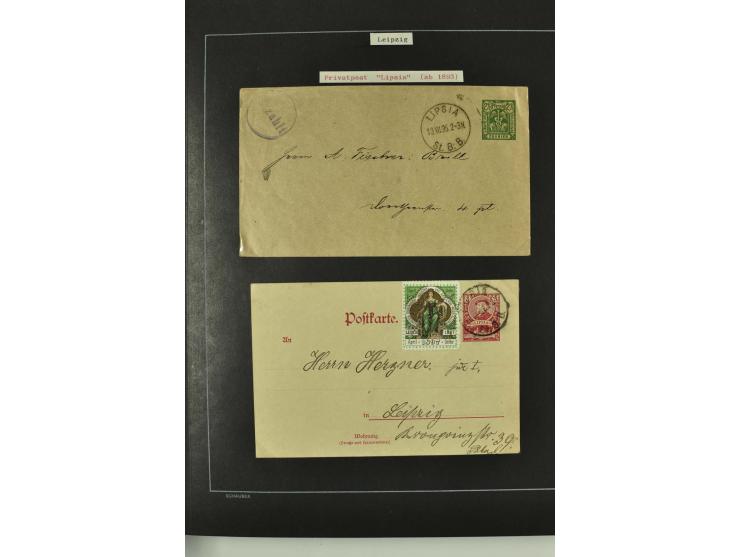 1790/1900 (ca.), ungewöhnliche 3bändige Sammlung, nach Orten aufgebaut, meist Vorphila und Privatpost mit einigen besseren Be