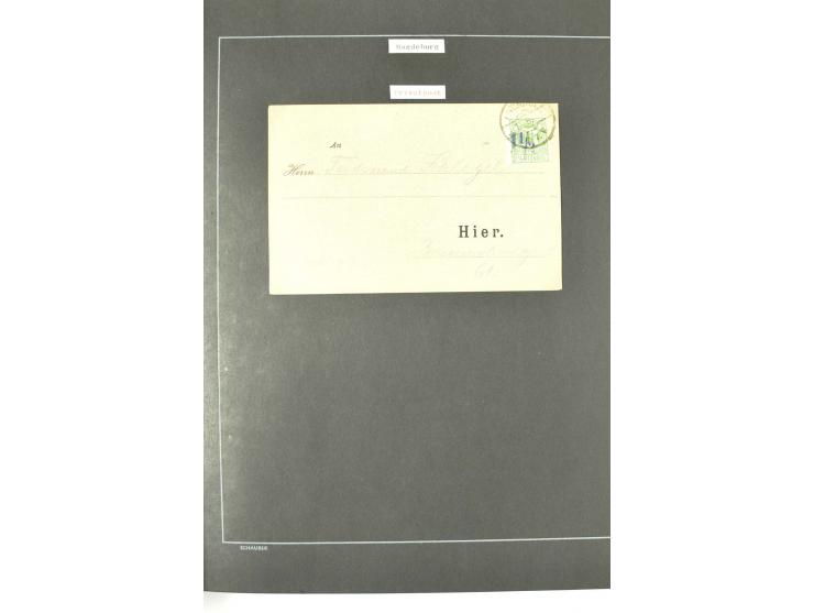 1790/1900 (ca.), ungewöhnliche 3bändige Sammlung, nach Orten aufgebaut, meist Vorphila und Privatpost mit einigen besseren Be