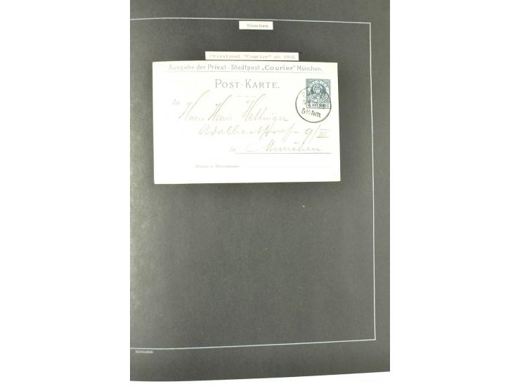 1790/1900 (ca.), ungewöhnliche 3bändige Sammlung, nach Orten aufgebaut, meist Vorphila und Privatpost mit einigen besseren Be