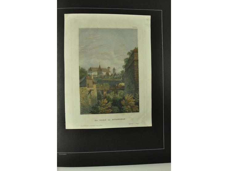 1790/1900 (ca.), ungewöhnliche 3bändige Sammlung, nach Orten aufgebaut, meist Vorphila und Privatpost mit einigen besseren Be