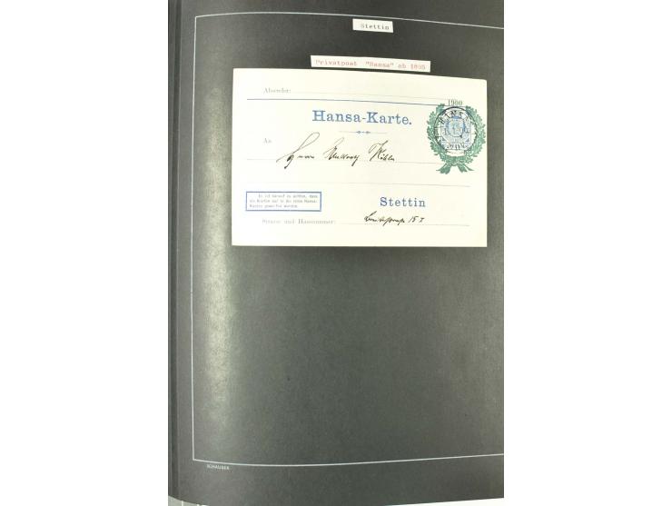 1790/1900 (ca.), ungewöhnliche 3bändige Sammlung, nach Orten aufgebaut, meist Vorphila und Privatpost mit einigen besseren Be