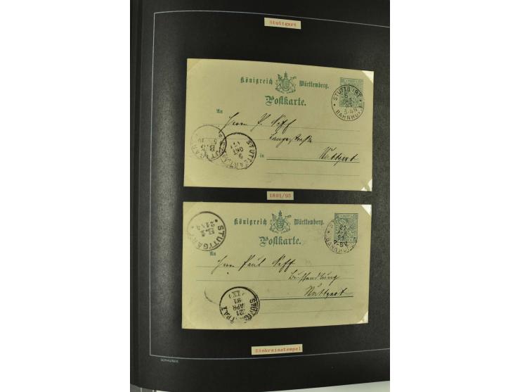 1790/1900 (ca.), ungewöhnliche 3bändige Sammlung, nach Orten aufgebaut, meist Vorphila und Privatpost mit einigen besseren Be