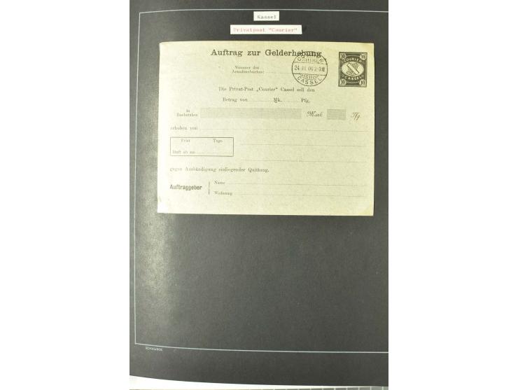 1790/1900 (ca.), ungewöhnliche 3bändige Sammlung, nach Orten aufgebaut, meist Vorphila und Privatpost mit einigen besseren Be