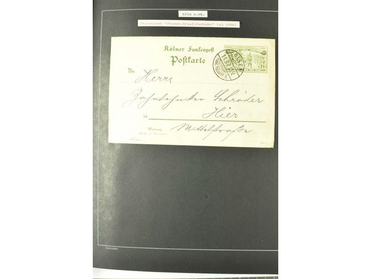 1790/1900 (ca.), ungewöhnliche 3bändige Sammlung, nach Orten aufgebaut, meist Vorphila und Privatpost mit einigen besseren Be