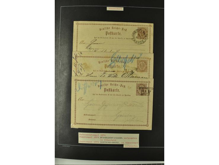 1790/1900 (ca.), ungewöhnliche 3bändige Sammlung, nach Orten aufgebaut, meist Vorphila und Privatpost mit einigen besseren Be