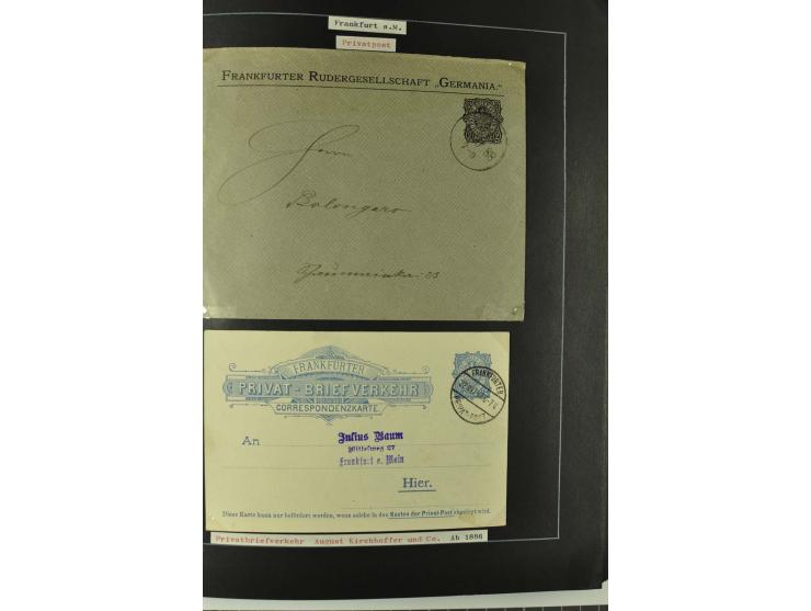 1790/1900 (ca.), ungewöhnliche 3bändige Sammlung, nach Orten aufgebaut, meist Vorphila und Privatpost mit einigen besseren Be