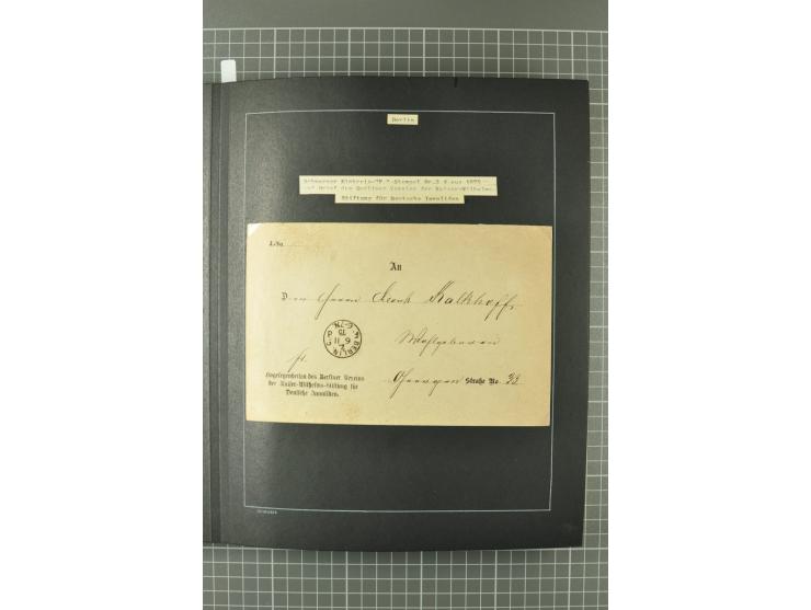 1867/77, FRANCO-Stempel Aachen bis Thorn, umfangreiche Sammlung mit ca. 350 Briefen und Karten in 3 Alben, dabei Teilbarfrank