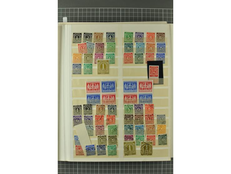1945/59, ungebrauchte, postfrische und gestempelte Sammlung mit einer Vielzahl an guten Werten, dabei Franz. Zone sowie Bunde