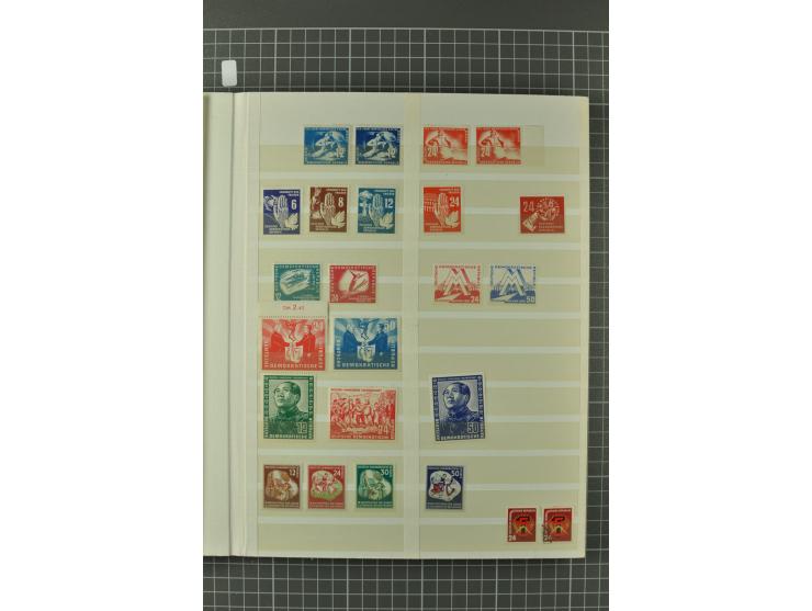 1945/59, ungebrauchte, postfrische und gestempelte Sammlung mit einer Vielzahl an guten Werten, dabei Franz. Zone sowie Bunde