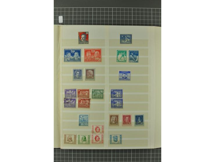 1945/59, ungebrauchte, postfrische und gestempelte Sammlung mit einer Vielzahl an guten Werten, dabei Franz. Zone sowie Bunde