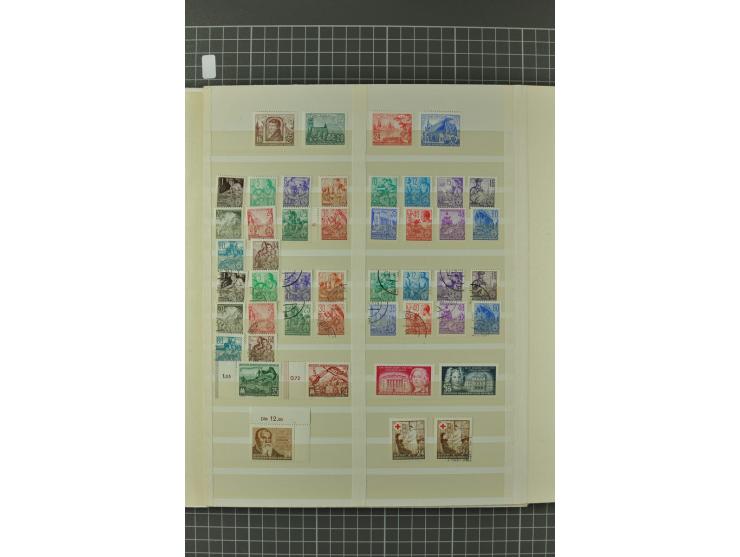 1945/59, ungebrauchte, postfrische und gestempelte Sammlung mit einer Vielzahl an guten Werten, dabei Franz. Zone sowie Bunde