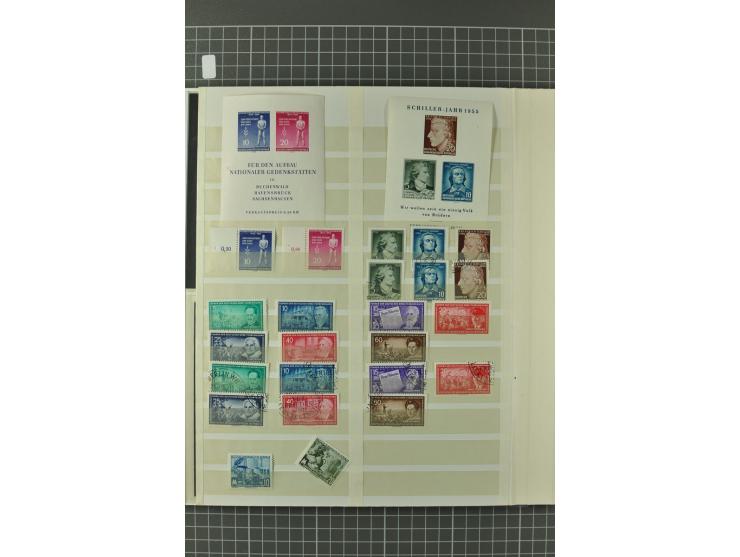 1945/59, ungebrauchte, postfrische und gestempelte Sammlung mit einer Vielzahl an guten Werten, dabei Franz. Zone sowie Bunde