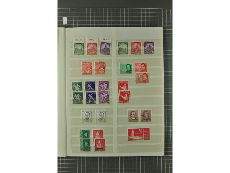 1945/59, ungebrauchte, postfrische und gestempelte Sammlung mit einer Vielzahl an guten Werten, dabei Franz. Zone sowie Bunde