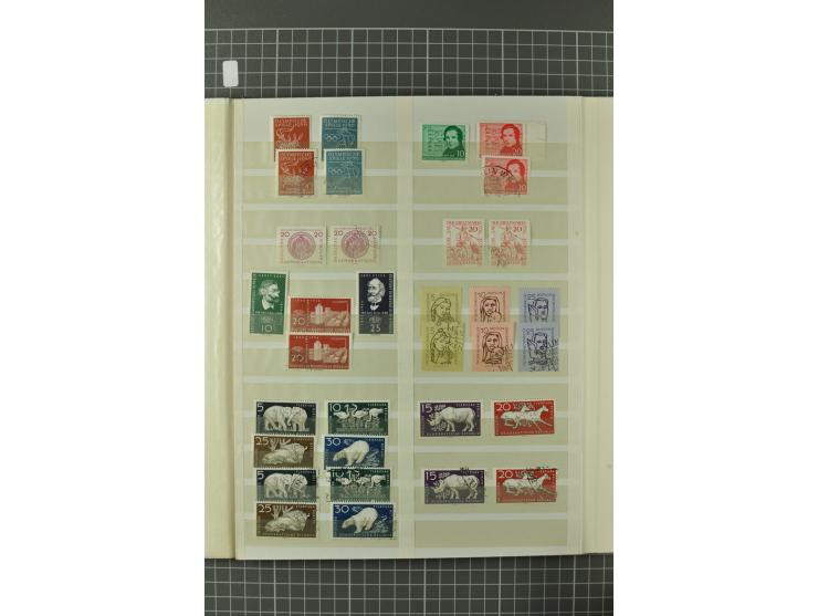 1945/59, ungebrauchte, postfrische und gestempelte Sammlung mit einer Vielzahl an guten Werten, dabei Franz. Zone sowie Bunde