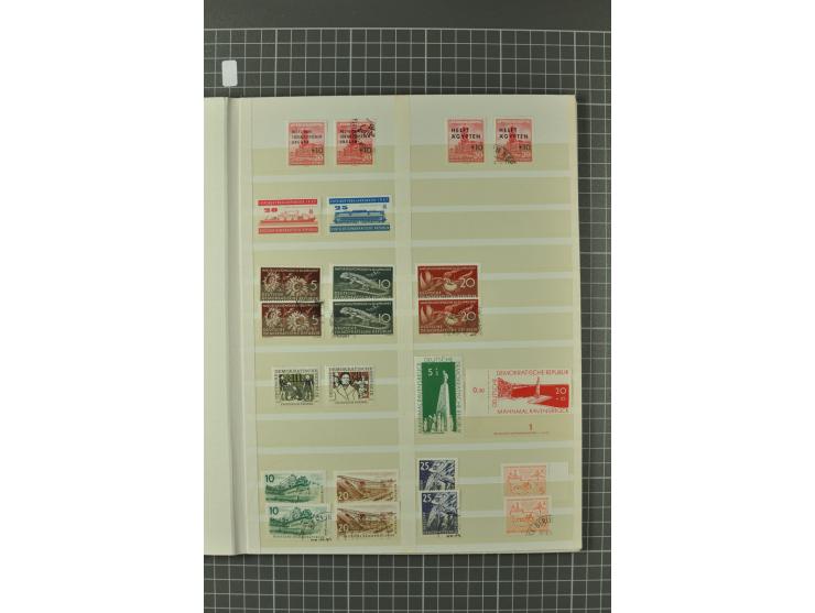 1945/59, ungebrauchte, postfrische und gestempelte Sammlung mit einer Vielzahl an guten Werten, dabei Franz. Zone sowie Bunde