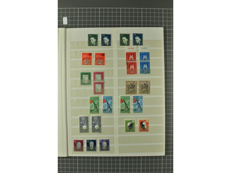 1945/59, ungebrauchte, postfrische und gestempelte Sammlung mit einer Vielzahl an guten Werten, dabei Franz. Zone sowie Bunde