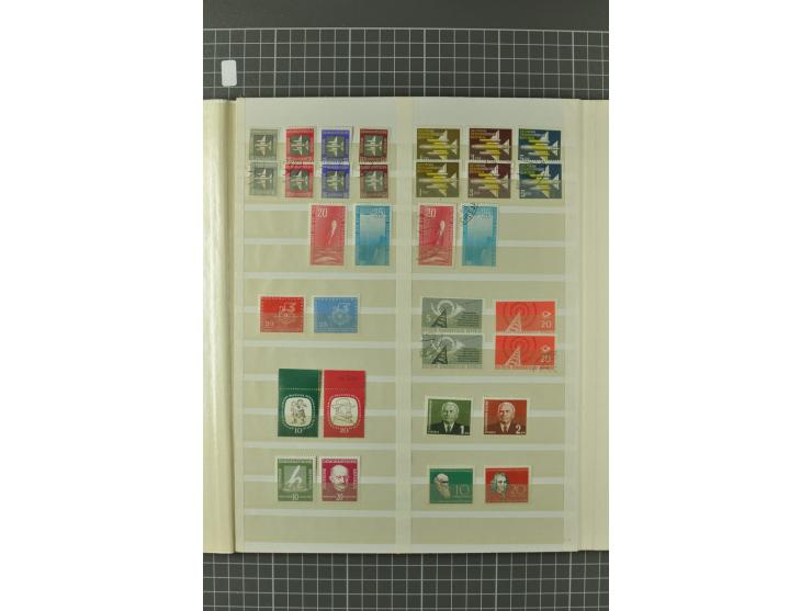 1945/59, ungebrauchte, postfrische und gestempelte Sammlung mit einer Vielzahl an guten Werten, dabei Franz. Zone sowie Bunde