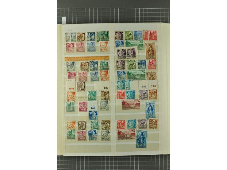 1945/59, ungebrauchte, postfrische und gestempelte Sammlung mit einer Vielzahl an guten Werten, dabei Franz. Zone sowie Bunde