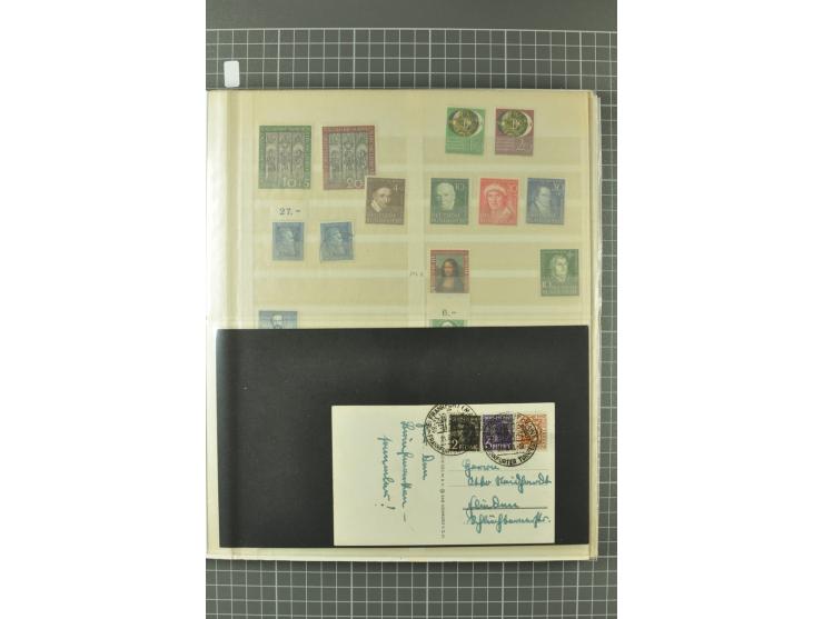1945/59, ungebrauchte, postfrische und gestempelte Sammlung mit einer Vielzahl an guten Werten, dabei Franz. Zone sowie Bunde
