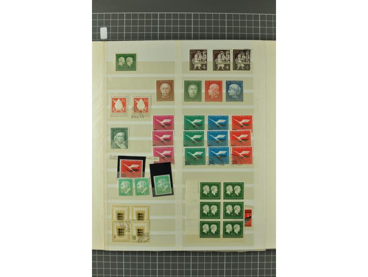 1945/59, ungebrauchte, postfrische und gestempelte Sammlung mit einer Vielzahl an guten Werten, dabei Franz. Zone sowie Bunde