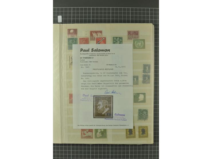 1945/59, ungebrauchte, postfrische und gestempelte Sammlung mit einer Vielzahl an guten Werten, dabei Franz. Zone sowie Bunde