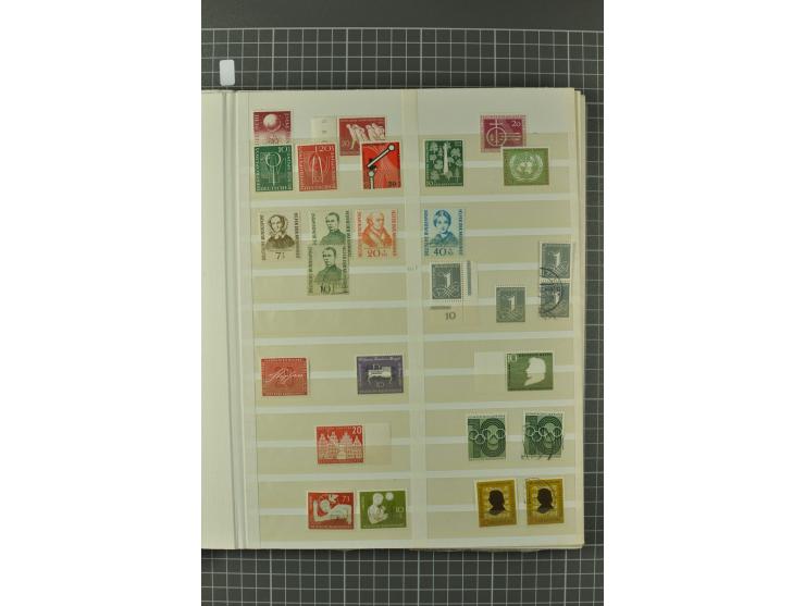1945/59, ungebrauchte, postfrische und gestempelte Sammlung mit einer Vielzahl an guten Werten, dabei Franz. Zone sowie Bunde