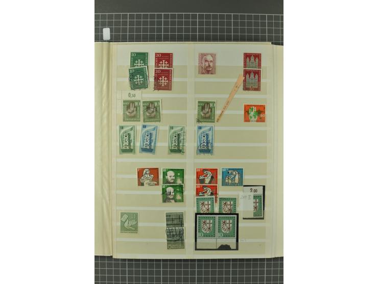 1945/59, ungebrauchte, postfrische und gestempelte Sammlung mit einer Vielzahl an guten Werten, dabei Franz. Zone sowie Bunde