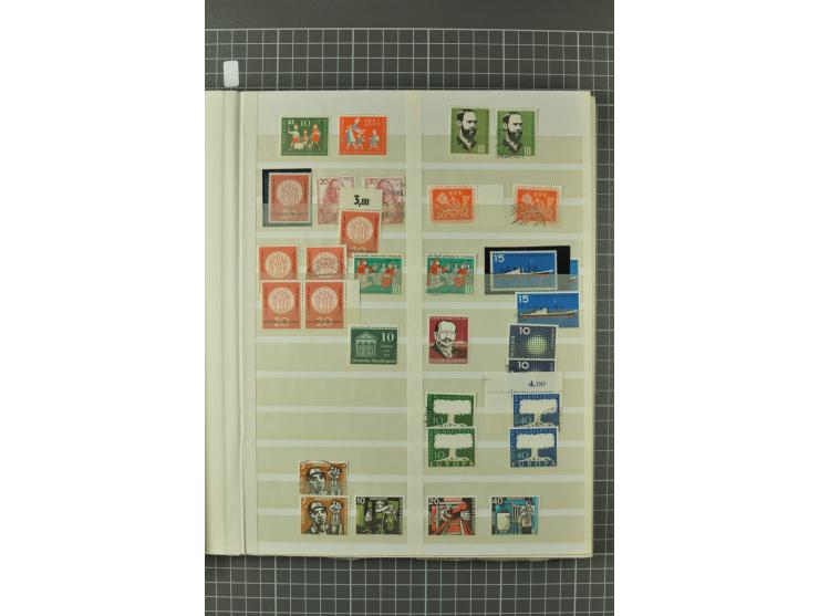 1945/59, ungebrauchte, postfrische und gestempelte Sammlung mit einer Vielzahl an guten Werten, dabei Franz. Zone sowie Bunde