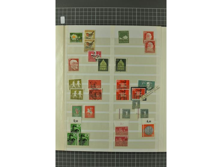1945/59, ungebrauchte, postfrische und gestempelte Sammlung mit einer Vielzahl an guten Werten, dabei Franz. Zone sowie Bunde