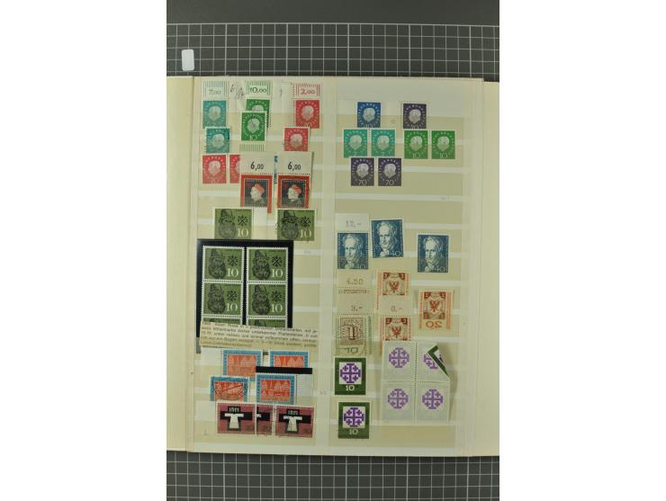 1945/59, ungebrauchte, postfrische und gestempelte Sammlung mit einer Vielzahl an guten Werten, dabei Franz. Zone sowie Bunde