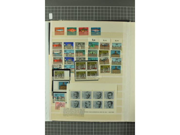 1945/59, ungebrauchte, postfrische und gestempelte Sammlung mit einer Vielzahl an guten Werten, dabei Franz. Zone sowie Bunde