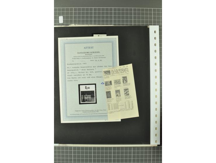 1945/59, ungebrauchte, postfrische und gestempelte Sammlung mit einer Vielzahl an guten Werten, dabei Franz. Zone sowie Bunde