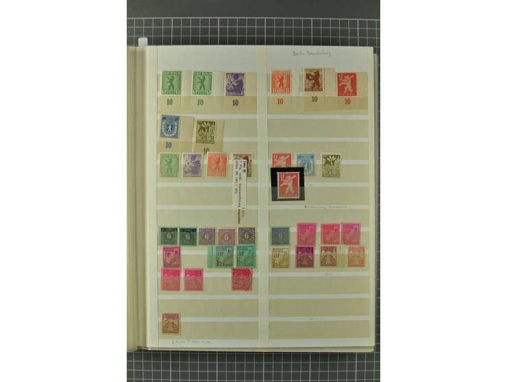 1945/59, ungebrauchte, postfrische und gestempelte Sammlung mit einer Vielzahl an guten Werten, dabei Franz. Zone sowie Bunde