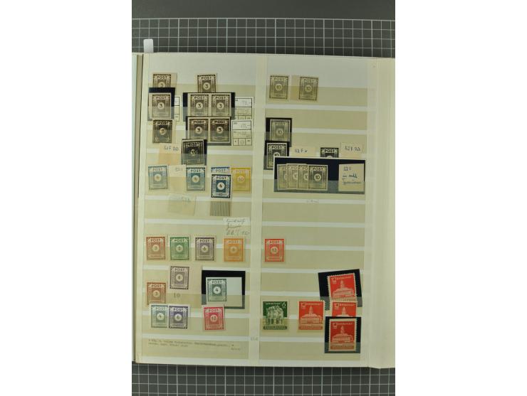 1945/59, ungebrauchte, postfrische und gestempelte Sammlung mit einer Vielzahl an guten Werten, dabei Franz. Zone sowie Bunde