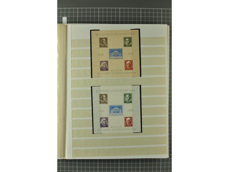 1945/59, ungebrauchte, postfrische und gestempelte Sammlung mit einer Vielzahl an guten Werten, dabei Franz. Zone sowie Bunde