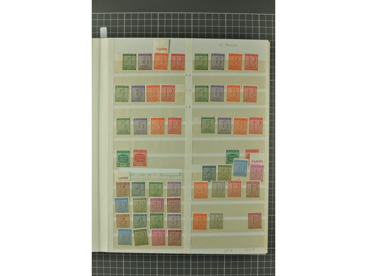 1945/59, ungebrauchte, postfrische und gestempelte Sammlung mit einer Vielzahl an guten Werten, dabei Franz. Zone sowie Bunde