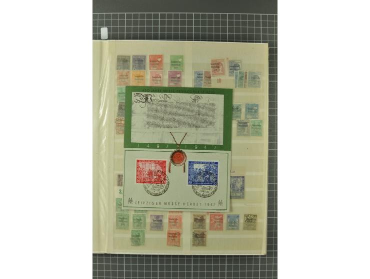 1945/59, ungebrauchte, postfrische und gestempelte Sammlung mit einer Vielzahl an guten Werten, dabei Franz. Zone sowie Bunde