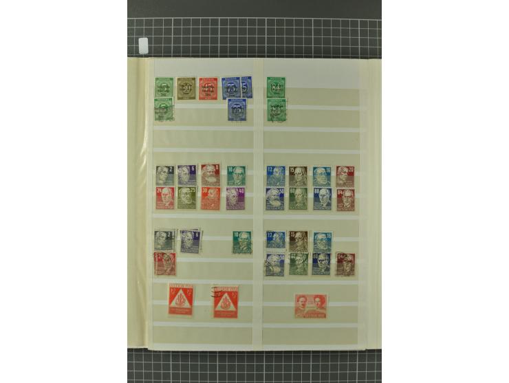 1945/59, ungebrauchte, postfrische und gestempelte Sammlung mit einer Vielzahl an guten Werten, dabei Franz. Zone sowie Bunde