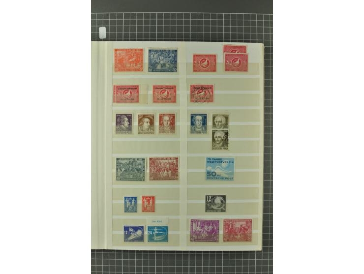 1945/59, ungebrauchte, postfrische und gestempelte Sammlung mit einer Vielzahl an guten Werten, dabei Franz. Zone sowie Bunde