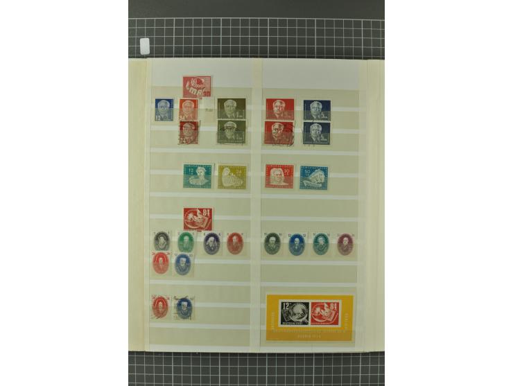 1945/59, ungebrauchte, postfrische und gestempelte Sammlung mit einer Vielzahl an guten Werten, dabei Franz. Zone sowie Bunde