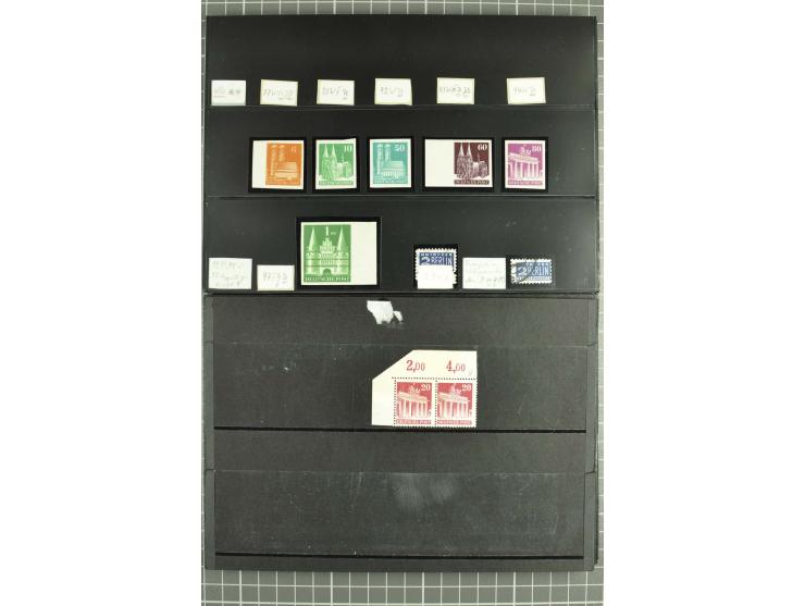 1945/88, postfrische, ungebrauchte und gestempelte Partie mit Französische Zone Mi.-Nr. 8bxZw, 9bxZw, Bizone mit 13Cz, 13Ey, 