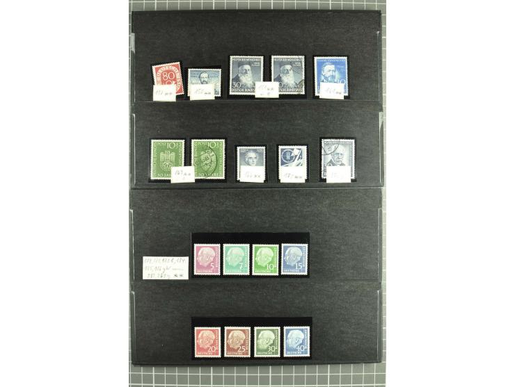 1945/88, postfrische, ungebrauchte und gestempelte Partie mit Französische Zone Mi.-Nr. 8bxZw, 9bxZw, Bizone mit 13Cz, 13Ey, 