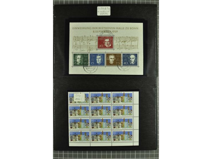 1945/88, postfrische, ungebrauchte und gestempelte Partie mit Französische Zone Mi.-Nr. 8bxZw, 9bxZw, Bizone mit 13Cz, 13Ey, 