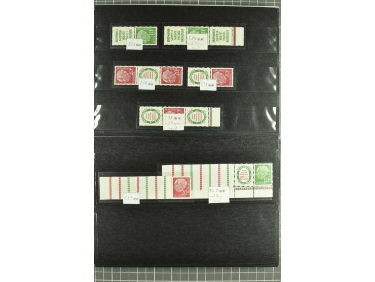 1945/88, postfrische, ungebrauchte und gestempelte Partie mit Französische Zone Mi.-Nr. 8bxZw, 9bxZw, Bizone mit 13Cz, 13Ey, 