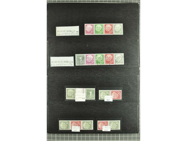 1945/88, postfrische, ungebrauchte und gestempelte Partie mit Französische Zone Mi.-Nr. 8bxZw, 9bxZw, Bizone mit 13Cz, 13Ey, 