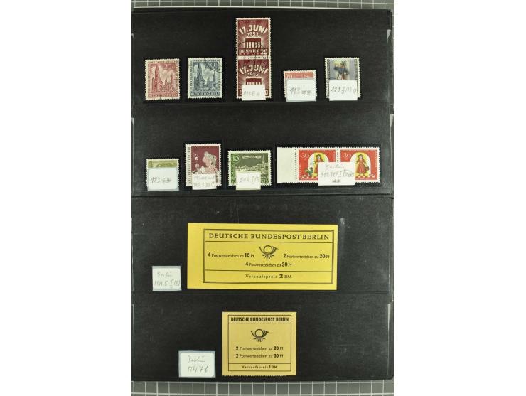 1945/88, postfrische, ungebrauchte und gestempelte Partie mit Französische Zone Mi.-Nr. 8bxZw, 9bxZw, Bizone mit 13Cz, 13Ey, 