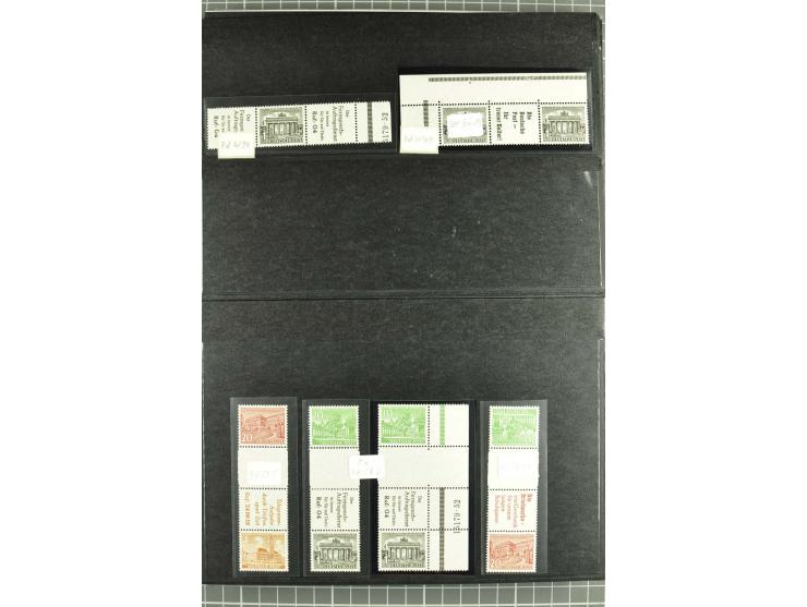 1945/88, postfrische, ungebrauchte und gestempelte Partie mit Französische Zone Mi.-Nr. 8bxZw, 9bxZw, Bizone mit 13Cz, 13Ey, 