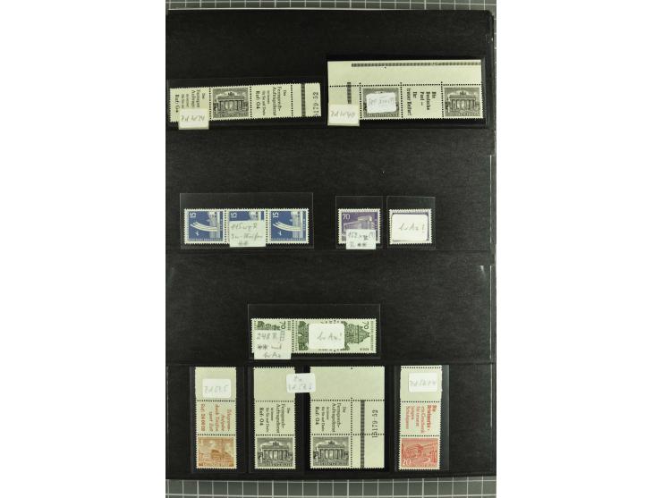 1945/88, postfrische, ungebrauchte und gestempelte Partie mit Französische Zone Mi.-Nr. 8bxZw, 9bxZw, Bizone mit 13Cz, 13Ey, 